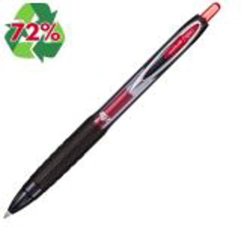 Pix cu gel Uni-ball Signo UMN-207E, 0. 7mm, cu mecanism, 72% din materiale reciclate, grip cauciucat, scris diverse culori, rosu