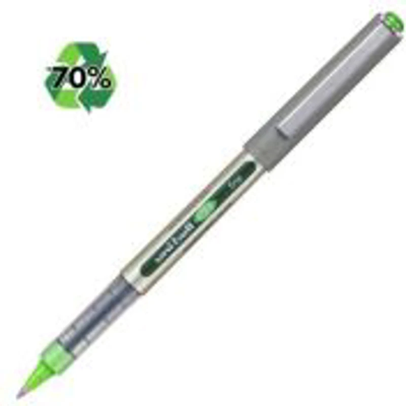 Roller Uni-ball Eye UB-157E, 0. 7mm, cu capac, 70% din materiale reciclate, verde deschis