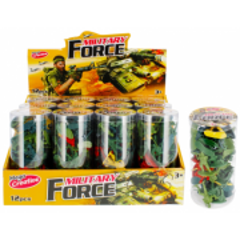 Jucarie set armata (soldati) MegaCreative Military Set, 474337, borcan, +3 ani