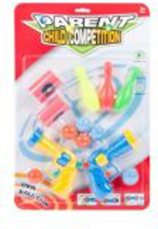 Jucarie set 2 pistoale cu bile din spuma si popice, 28x43cm, MegaCreative, 461271