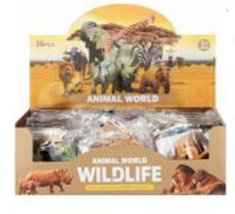 Jucarie figurina animal salbatic MegaCreative 571510, 8x9cm, pvc, 36 buc/display, +3 ani