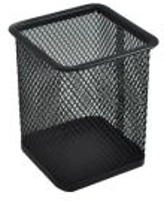 Suport instrumente de scris Office Cover 804, 8x8x10cm, plasa metalica, negru