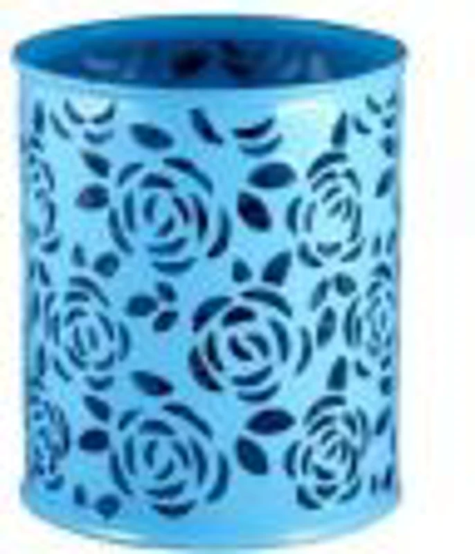 Suport instrumente de scris Office Cover, model flori, metal, diverse culori