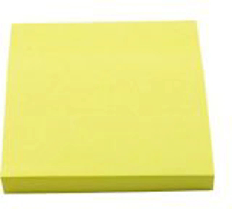 Notes adeziv Office Cover A03, 100 coli, 75x75mm, galben pastel, blister