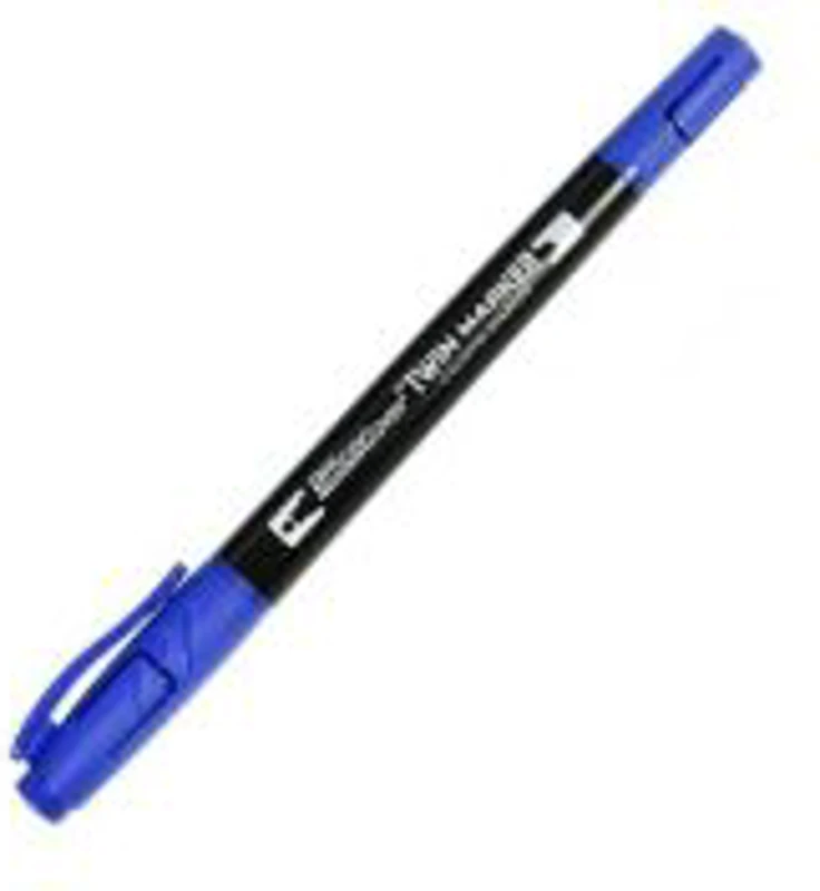 Marker permanent Office-Cover EP11-2088CD-12, varf rotund, 0. 4mm / 3. 0mm, 2 capete, pentru CD, albastru