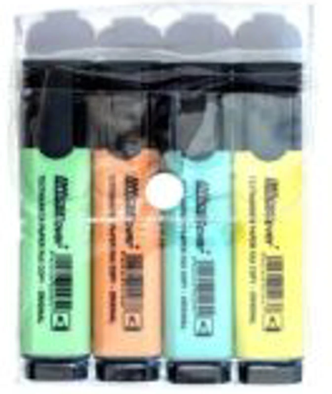 Textmarker Office-Cover 2009-P, varf tesit, set 4 culori pastel (roz, verde, galben, albastru)