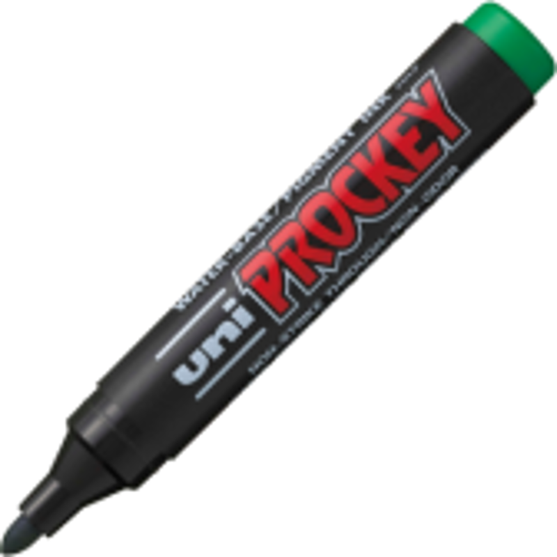 Marker permanent UNI Prokey PM-122, varf rotund, 1. 8-2. 2mm, verde