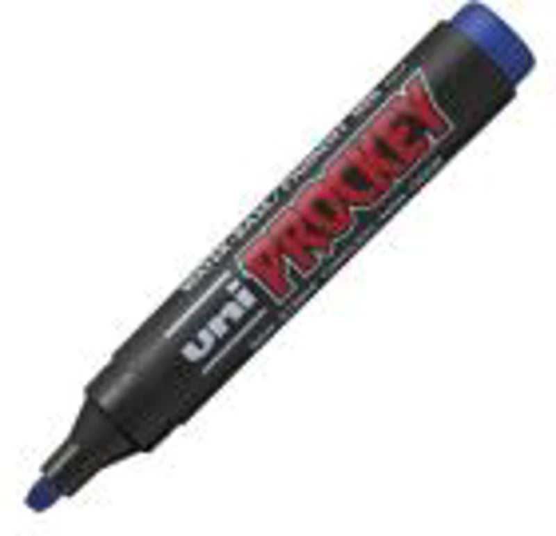 Marker permanent UNI Prokey PM-126, varf tesit, 5. 7mm, albastru