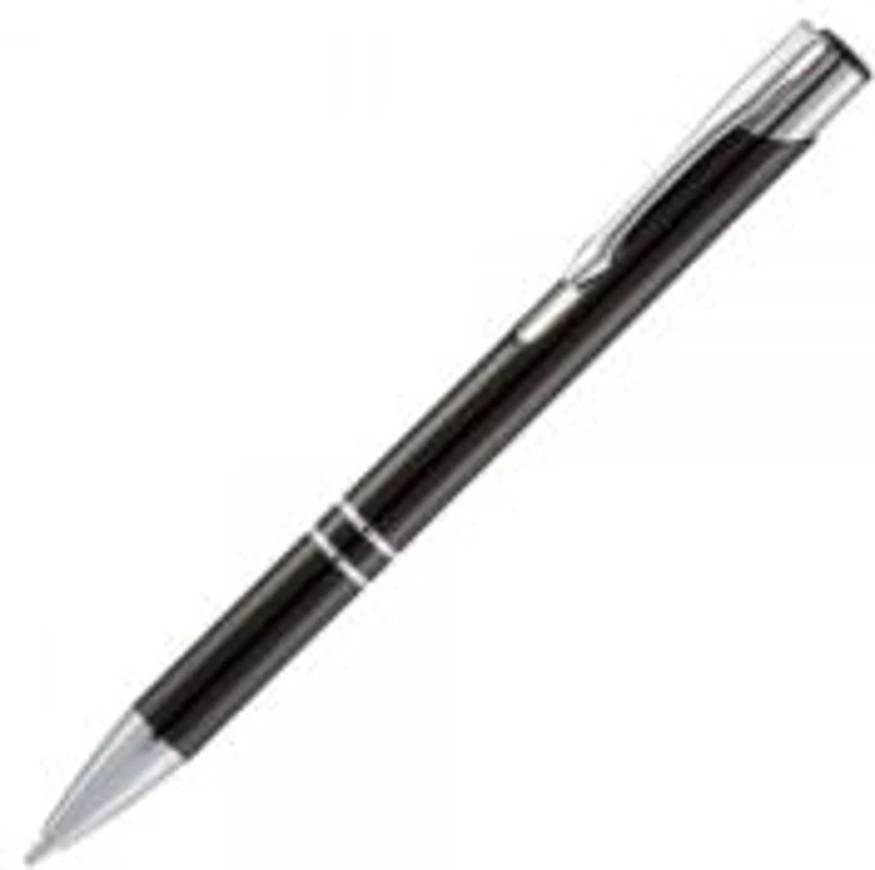 Pix cu bila Office-Cover Cosko, 1. 0mm, cu mecanism, pentru personalizare, corp metalic negru