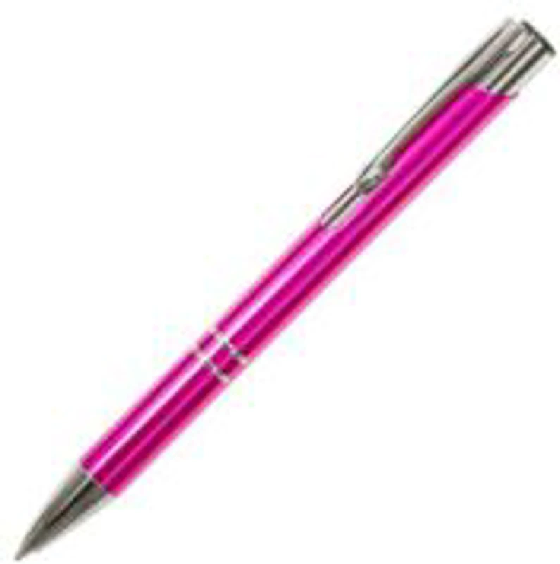 Pix cu bila Office-Cover Cosko, 1. 0mm, cu mecanism, pentru personalizare, corp metalic roz