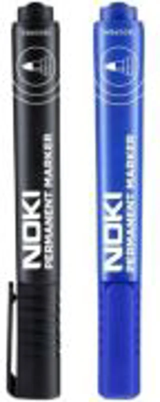 Marker permanent Noki 1800PB, varf rotund - albastru