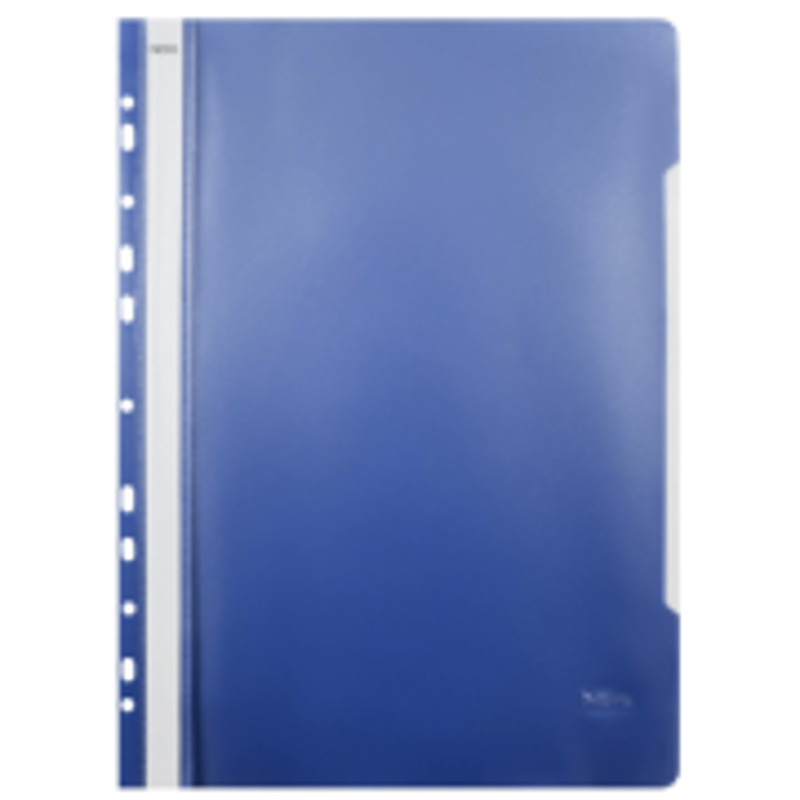 Dosar cu sina Noki 482011-140, plastic, albastru inchis, multiperforatii pentru arhivare, colturi rotunjite, set 25 buc