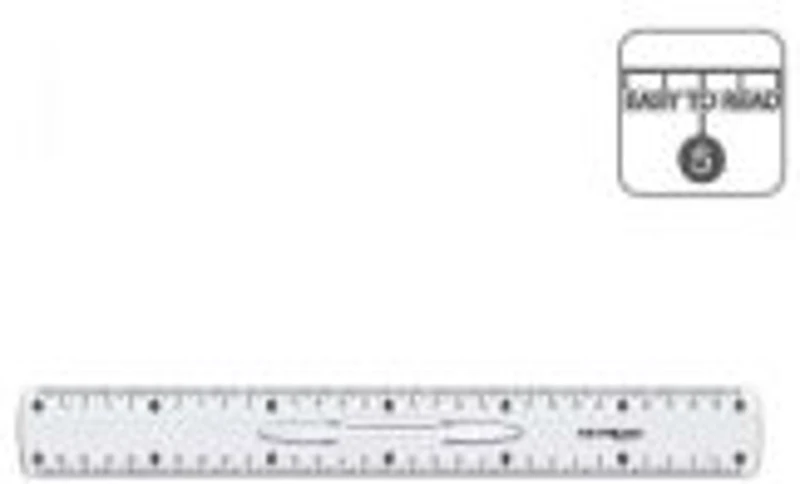 Rigla Keyroad KR971083, 30cm, plastic, transparent, cu maner