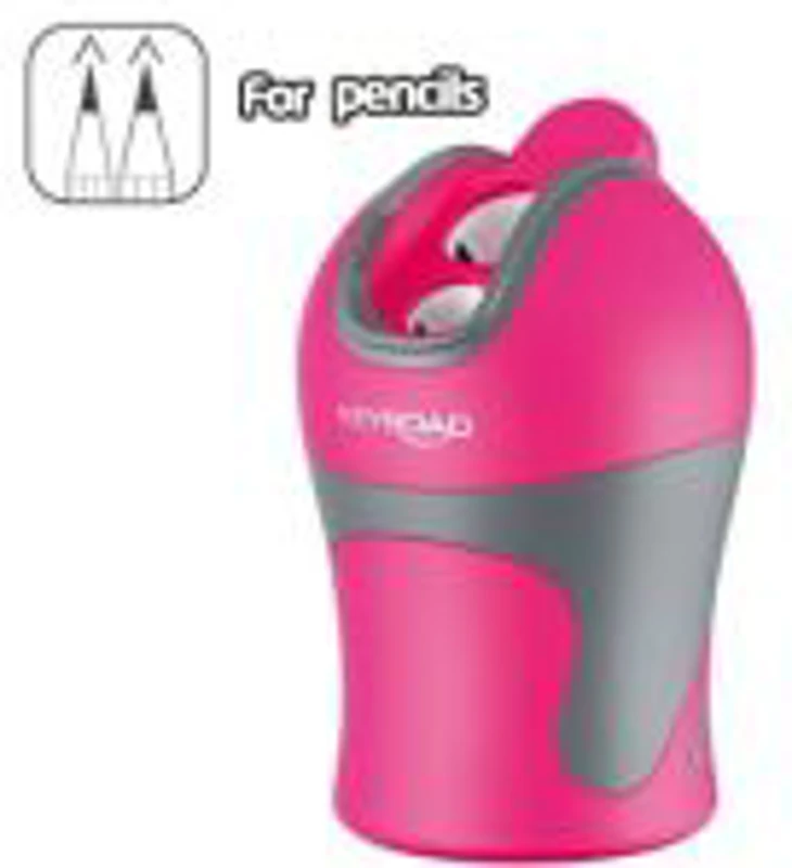 Ascutitoare dubla Keyroad KR971584, 2 orificii, plastic, cu rezervor, pentru creioane grafit, diverse culori intense
