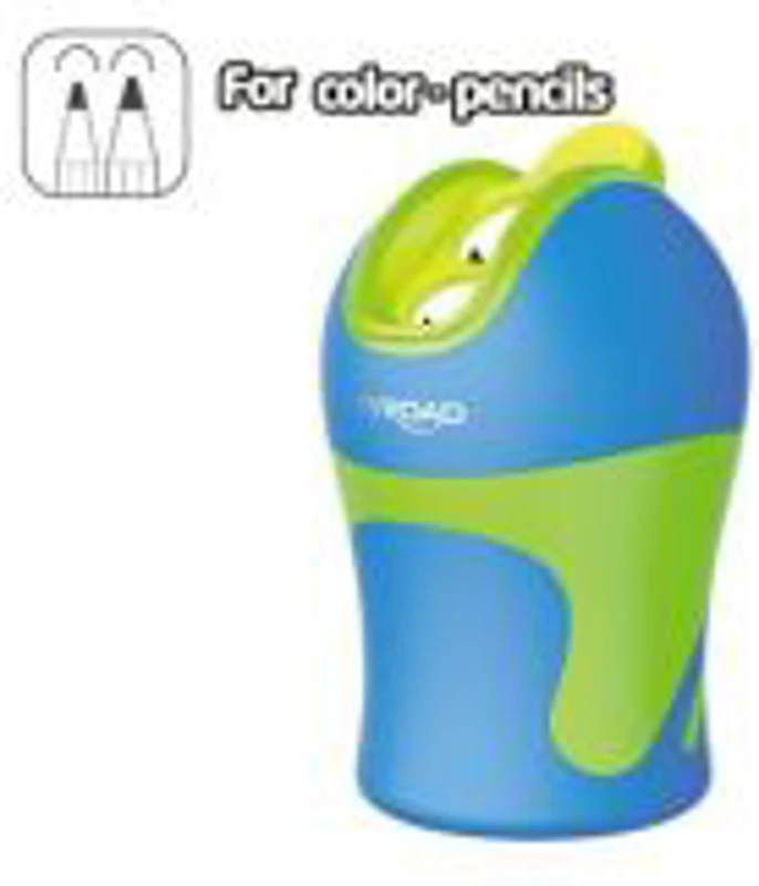 Ascutitoare dubla Keyroad KR971525, 2 orificii, plastic, cu rezervor, pentru creioane colorate, diverse culori intense