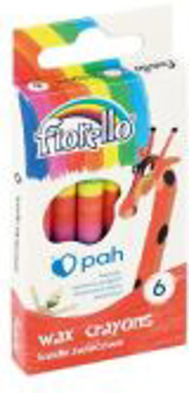 Creioane cerate Fiorello 170-1381, 6 culori, blister carton