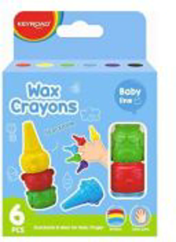 Creioane cerate Keyroad Baby line KR972331, 6 culori, blister carton