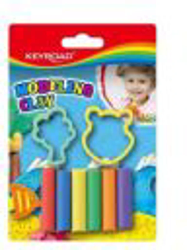 Plastilina Keyroad KR971342, 50g, + 2 matrite, 6 culori