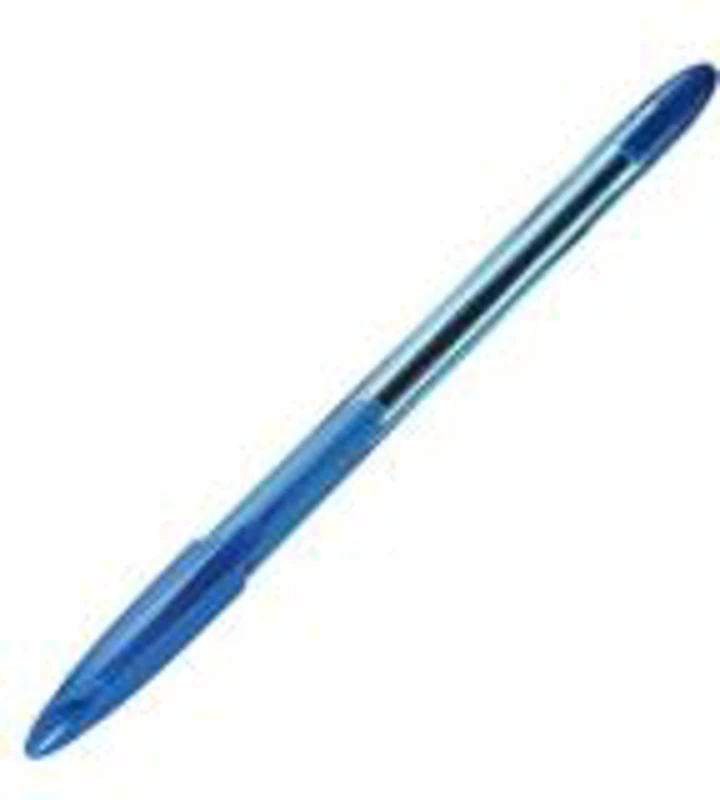 Pix cu bila Keyroad Sofjet KR971821, 1. 0mm, cu capac, corp albastru semitransparent, grip cauciucat, scris albastru