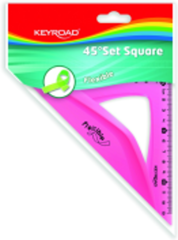 Echer Keyroad KR971103, 13cm, 45 grade, plastic flexibil, diverse culori