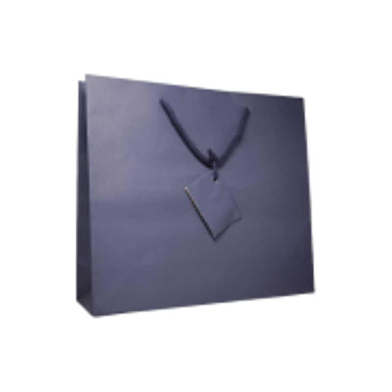 Punga cadou 732727, 30x10x27cm, albastra / rosie, manere din sfoara