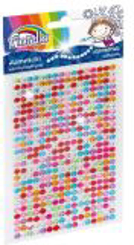 Accesorii creatie - diamante plastic, diverse culori, 4mm, autoadezive, blister 400 buc, Fiorello, GR-DS041 / 170-2396