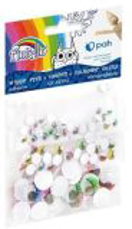 Accesorii creatie - ochi plastic, 30x5mm, 25x8mm, 25x15mm, cu gene, set 80 buc, Fiorello, GR-KE3P3 / 170-2608