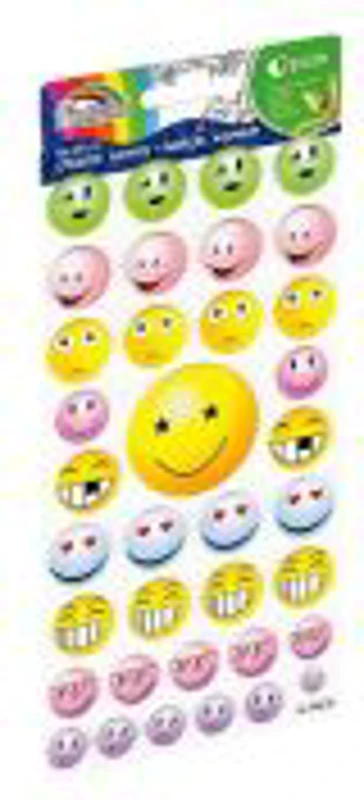 Abtibilduri - emoticoane, gumat, set 36 buc, Fiorello, GR-NP153 / 170-2762