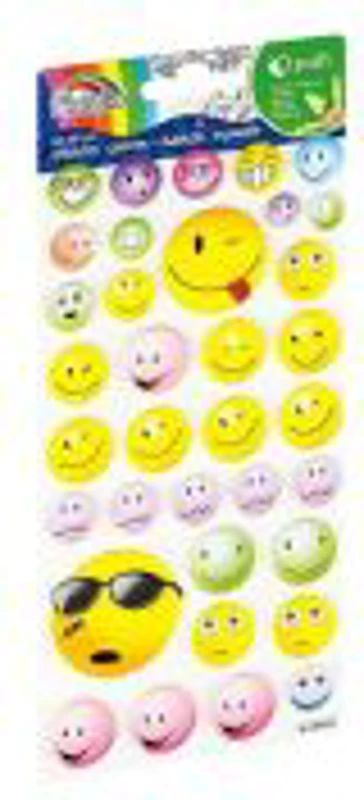 Abtibilduri - emoticoane, gumat, set 35 buc, Fiorello, GR-NP152 / 170-2761