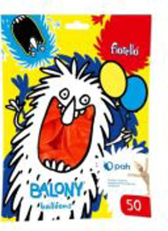 Baloane aniversare Fiorello, 25.4cm, rosu metalizat, 170-2630, set 50 buc