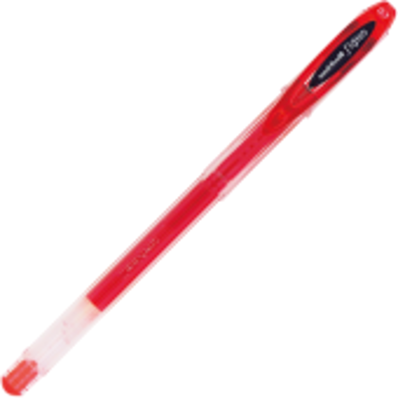 Pix cu gel Uni-ball Signo Pastel UM-120, 0. 7mm, cu capac, corp transparent, rosu