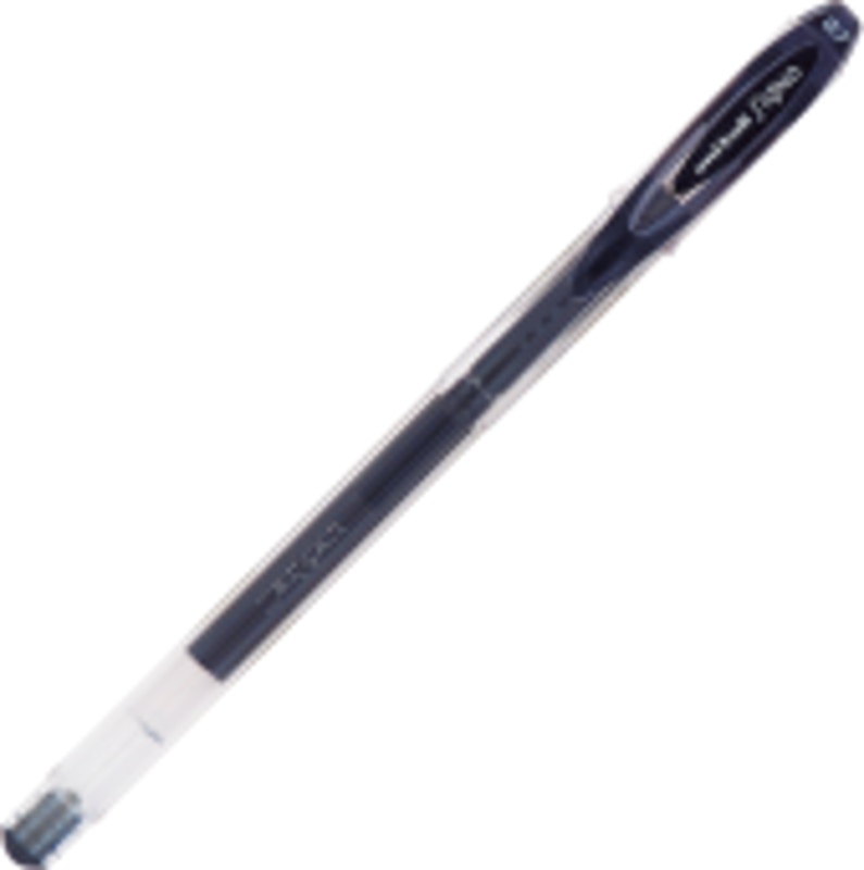 Pix cu gel Uni-ball Signo Pastel UM-120, 0. 7mm, cu capac, corp transparent, negru