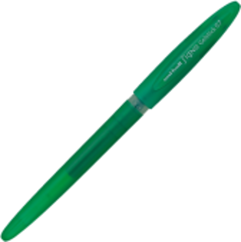 Pix cu gel Uni-ball Signo GelStick UM-170, 0. 7mm, cu capac, corp in culoarea scrisului, verde