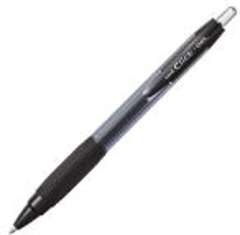 Pix cu gel Uni-ball Clickgel XSG-R7, 0. 7mm, cu mecanism, corp semitransparent, grip cauciucat, negru