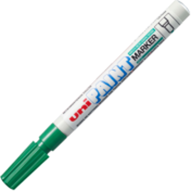 Marker cu vopsea UNI PX-21, varf rotund, 0. 8-1. 2mm, verde