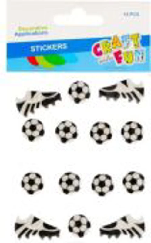 Abtibilduri - fotbal, set 14 buc, Craft with Fun, 480889