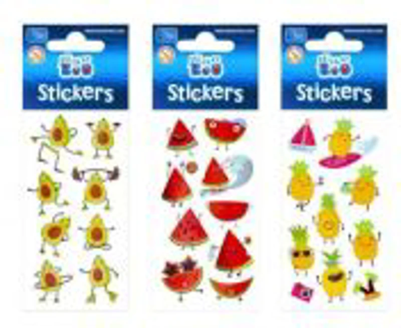 Abtibilduri - ananas, avocado, pepene, set 8-10 buc, Sticker Boo, 483494