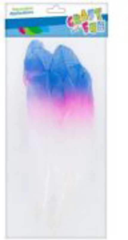 Accesorii creatie - pene, alb, albastru, roz, 13-17cm, set 6 buc, Craft with Fun, 463653