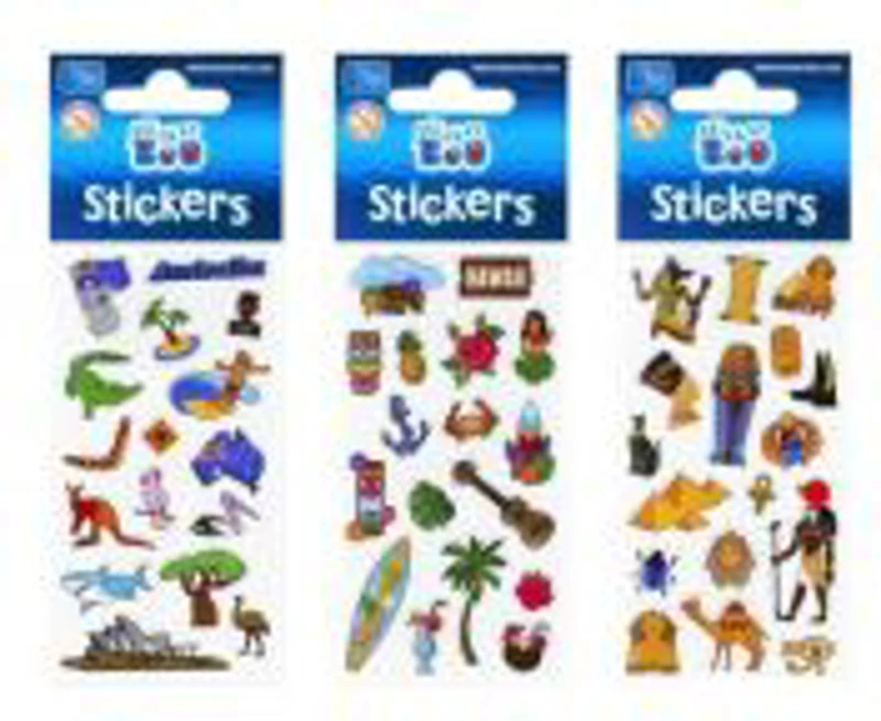 Abtibilduri - calatorii, set 16-17 buc, Sticker Boo, 489561