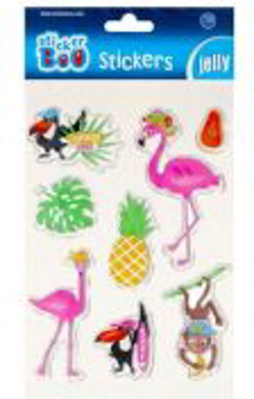 Abtibilduri - flamingo, set 8 buc, Sticker Boo, 493724