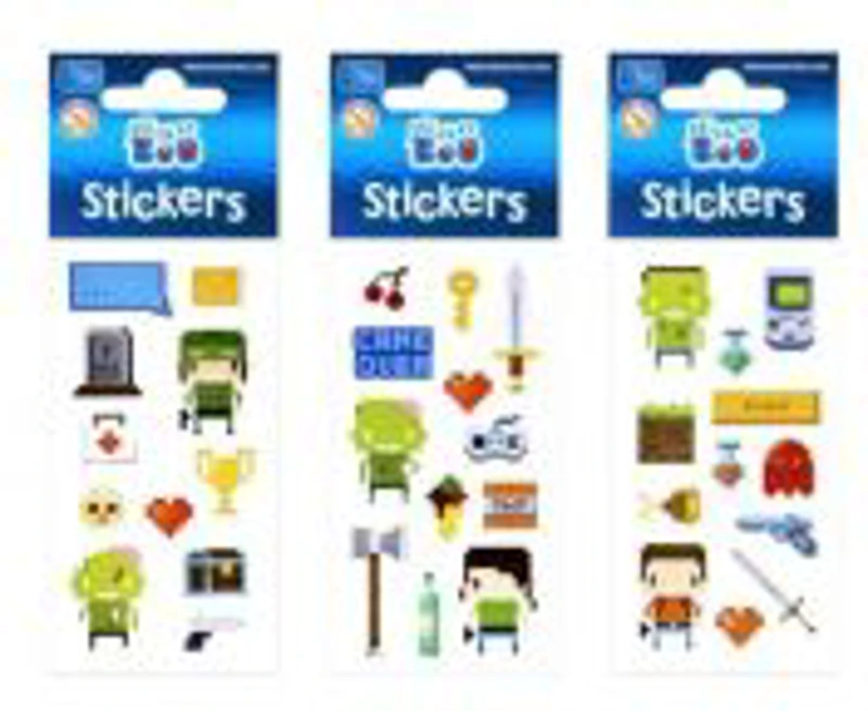 Abtibilduri - pixel, set 12 buc, Sticker Boo, 471545