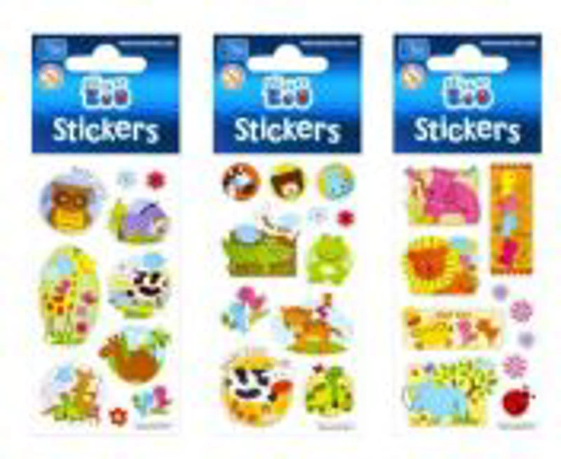 Abtibilduri - pasari, animalute, set 10-11 buc, Sticker Boo, 382533