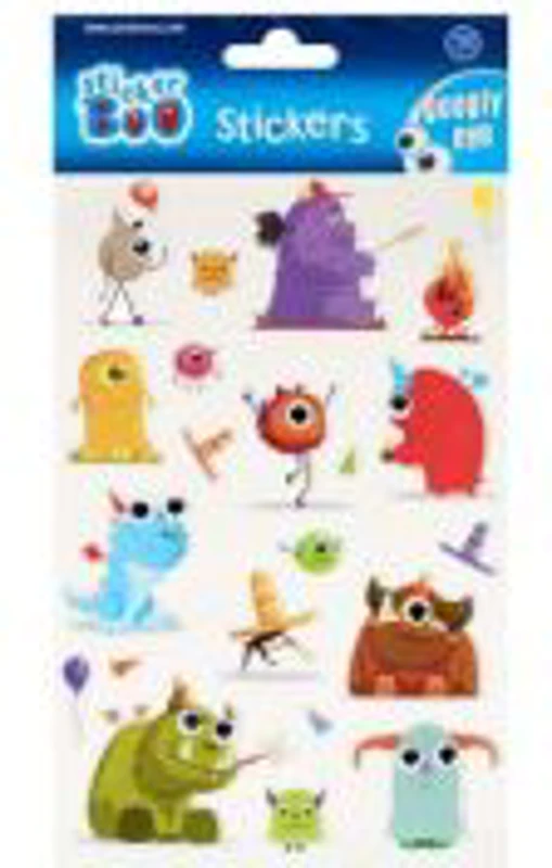Abtibilduri - monstruleti, set 24 buc, Sticker Boo, 493719