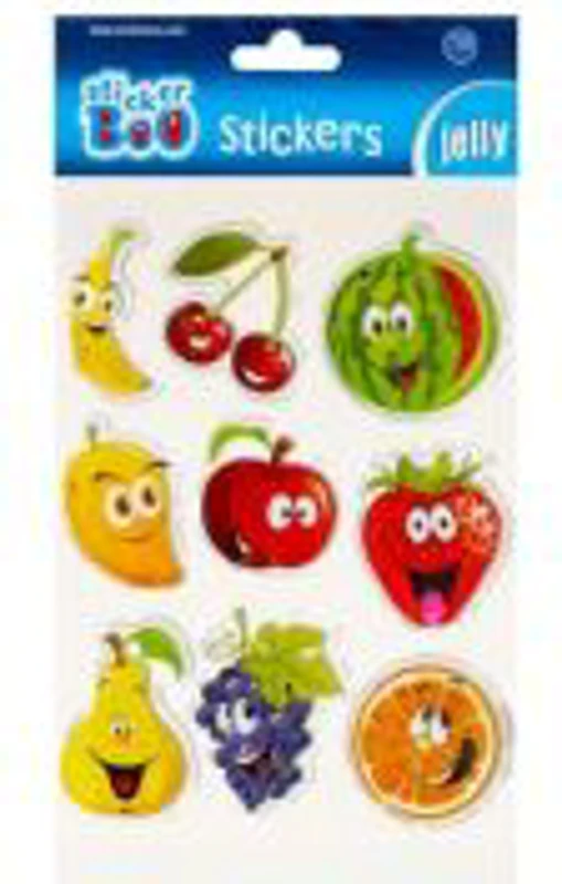 Abtibilduri - fructe, set 9 buc, Sticker Boo, 493722