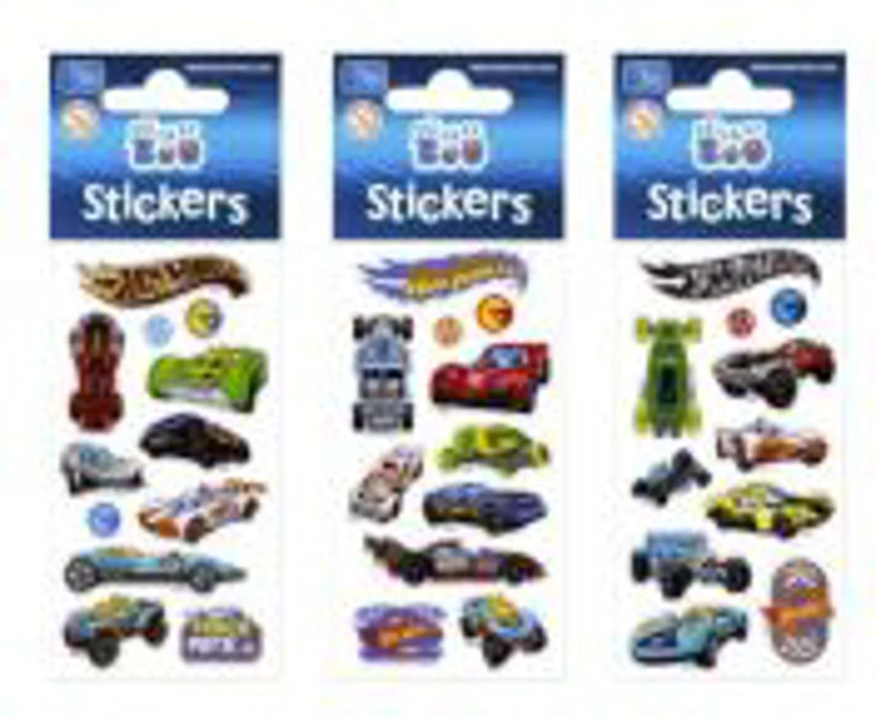 Abtibilduri - Hot Wheels, set 12 buc, Sticker Boo, 262434