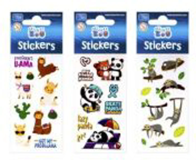 Abtibilduri - lenes, lama, panda, set 9-10 buc, Sticker Boo, 471544