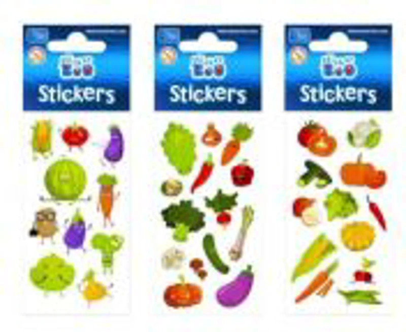 Abtibilduri - legume, set 14 buc, Sticker Boo, 483491