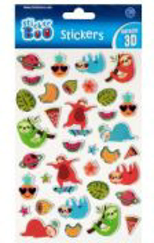 Abtibilduri - lenes, 3D, metalic, set 35 buc, Sticker Boo, 493713