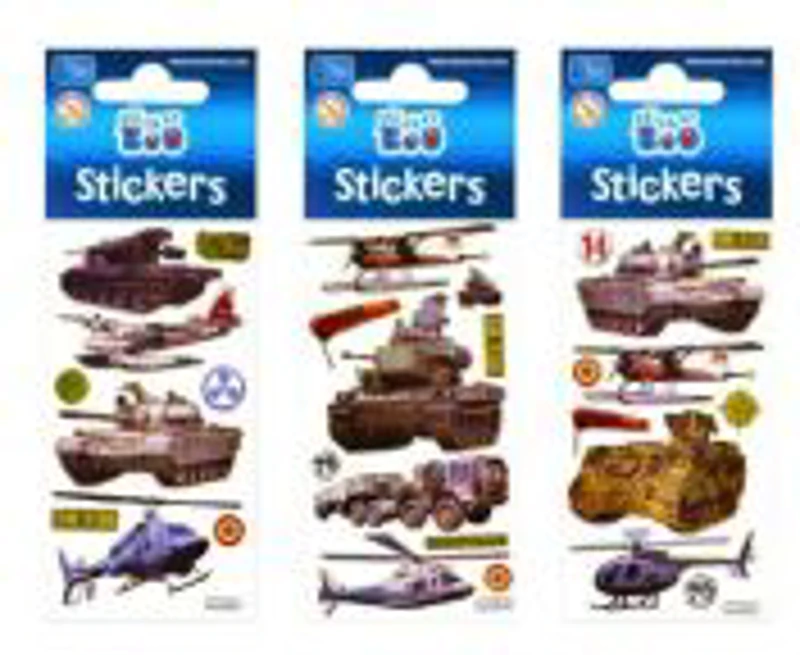 Abtibilduri - vehicule militare, set 9-10 buc, Sticker Boo, 225022