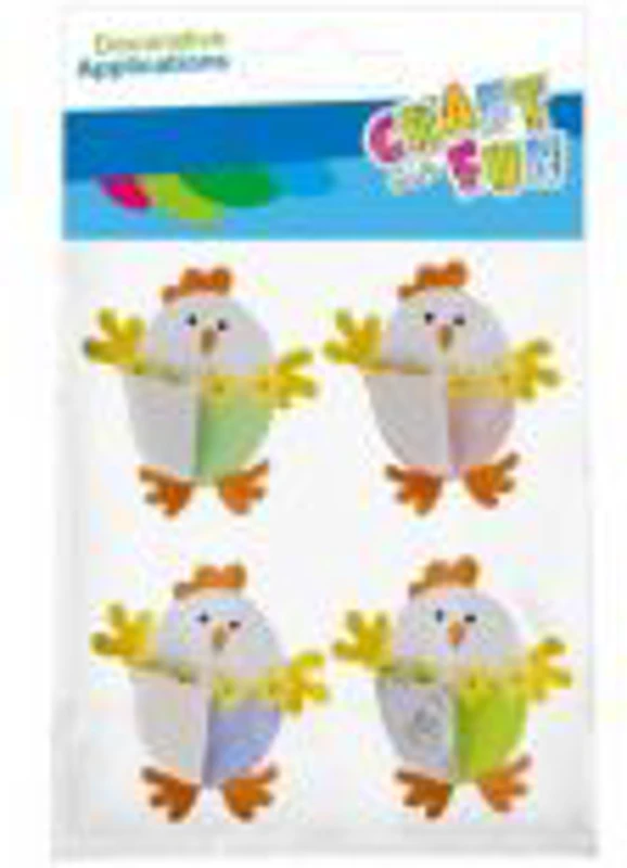 Abtibilduri - puisori Paste 10x17cm, Craft with Fun, 531802, set 4 buc